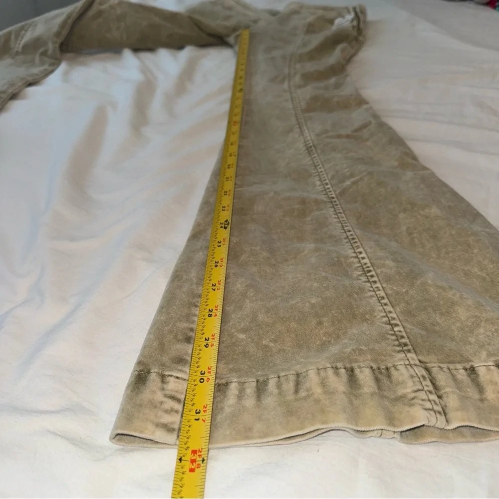 NWT Free People Flare Corduroy Pants with Zipper Stretchy Size 0 - Picture 7 of 12